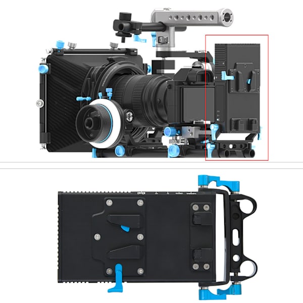 V-fäste Batteriplatta Kameraströmförsörjningssystem för 5D2/3 A7 GH4/3 BMPC