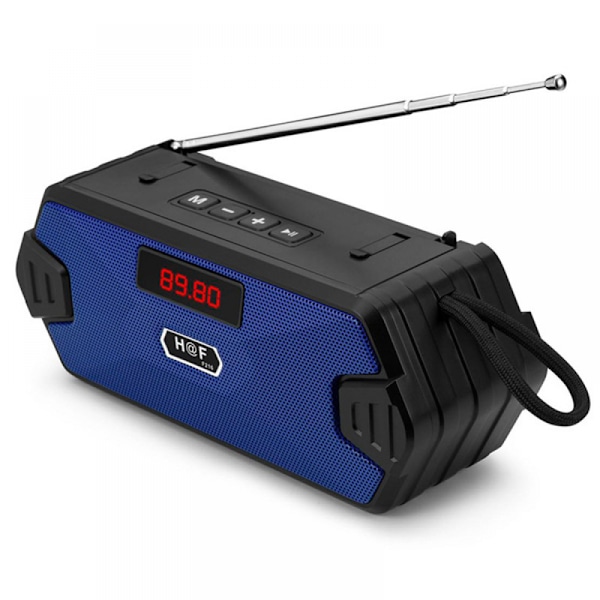 Bärbar trådlös Bluetooth-högtalare baspelare utomhus blå USB-högtalare med FM-radio AUX TF MP3 för telefon