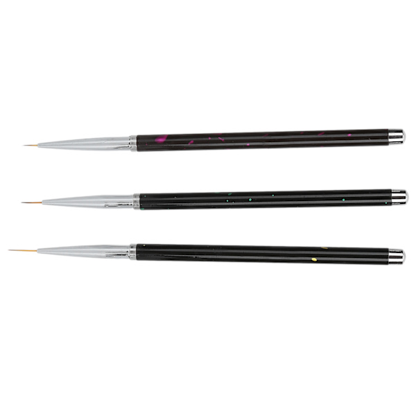 3 st Nail Art Liner Penslar Hemma Salong Bärbar Nagellackning Ritning Design Pensel Set