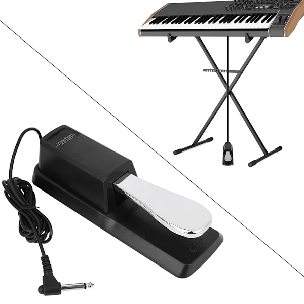Cherub WTB-005 Elektrisk Klaver Keyboard Synthesizer Sustain Pedal med 1/4 Tommer Jack