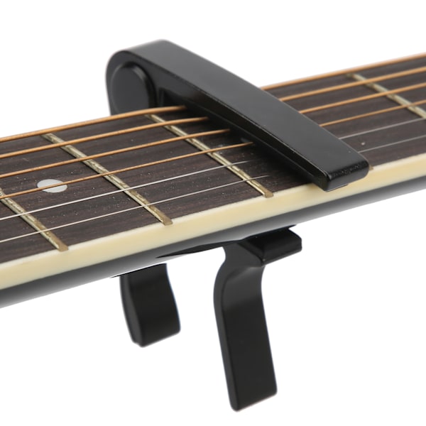 Capo Tone Change Quick Aluminium för Akustisk/Elektrisk Gitarr Ukulele Bas Fiol BanjoSvart