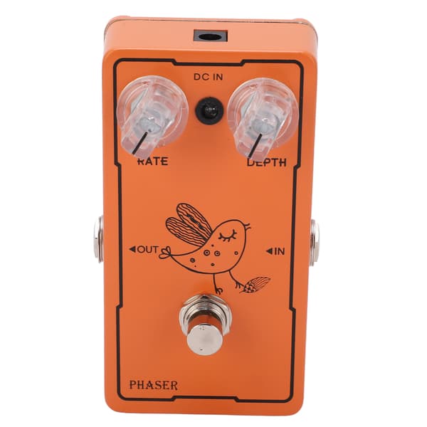Phase Effect Metal Rate Depth Knobs Kitara Monoblock Phaser Poljin Sisäänrakennettu 9V 300mAh Akku