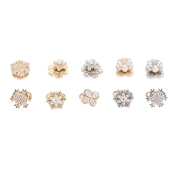 10 stk. Negle Rhinestone Perle Charms Dekaler Neglekunst Dekoration til DIY Håndværk Manicure Tips Dekoration