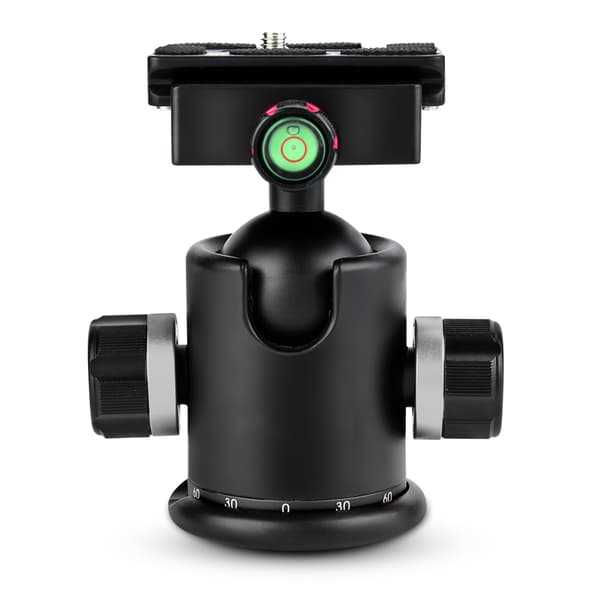 Mefury DSLR Kamerastativ Kulehode 360 Grader Roterende for Monopod Slider Sølv
