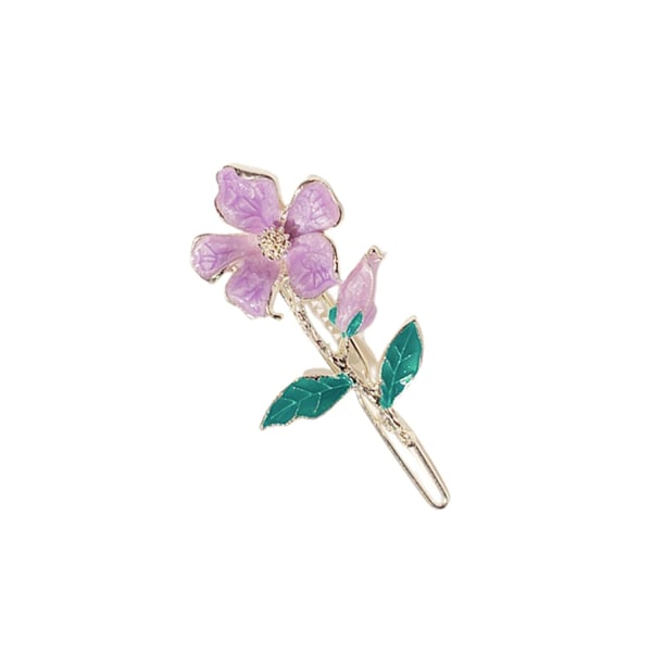 Super älva små blomma hårspännen Retro Sofistikerad hårspännen håraccessoarer hästsvans (lila)