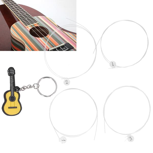 4 st Milky-strängar för stränginstrument, reservdelar för gitarr och ukulele, universal Milky Carbon-strängset