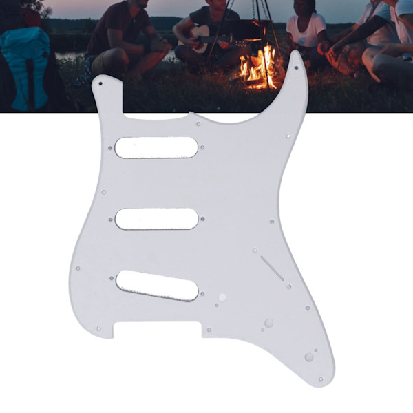 PVC Gitar Pickguard 11 Monteringshull Scratch Resistance Plate SSS Guard Plate Erstatning for Strat ST Stil