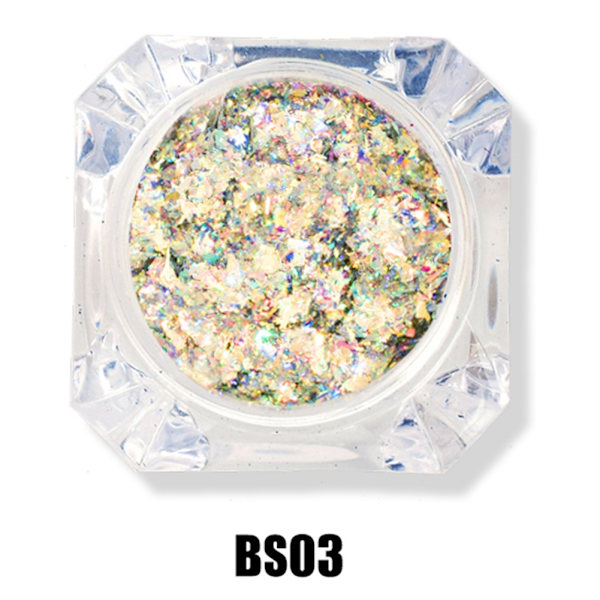 Manikyr Glitter Spegelpulver Nagelkonst Krom Pigment Dekorationspulver 03