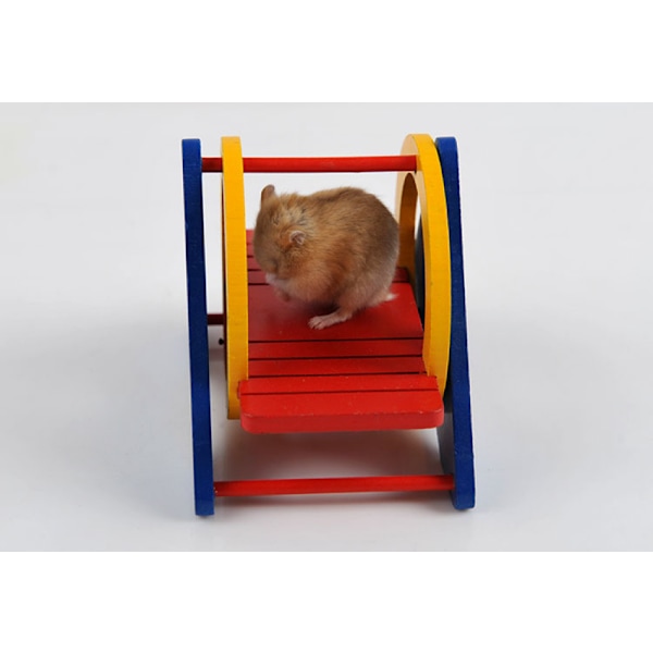 Regnbue Hamsterhus Tunnel Vippe Gynge Stige Platform Legetøj til Bur Motion til Små Kæledyr Dværg Rotte Mus Gerbil Chinchilla Marsvin