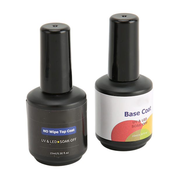 Kynsilakan Top Coat ja Base Coat Setti - Ammattimainen Kynsi Salonki, Pitkäkestoinen Kiilto, Selkeä Kynsi Taide Base ja Top Coat