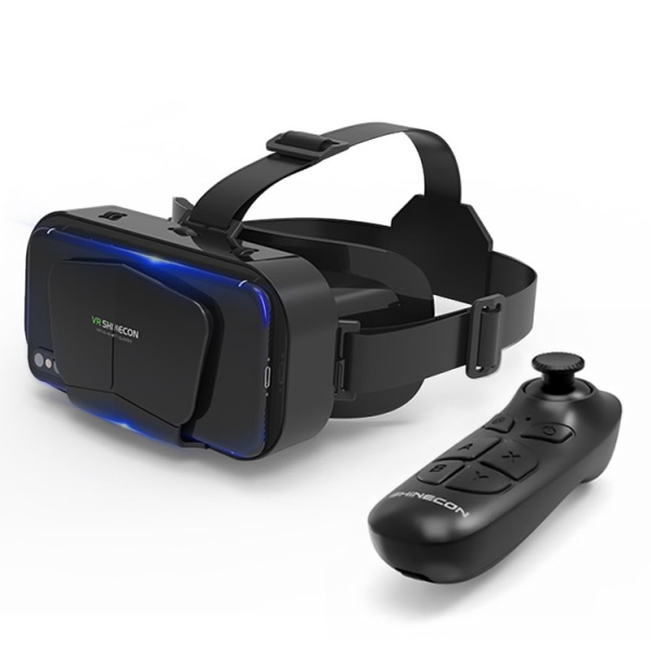 Huvudmonterad 3D virtuell verklighet mobiltelefon vr glasögon fjärrkontroll trådlös bluetooth vr gamepad