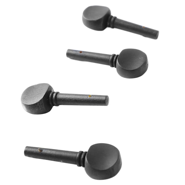 4 stk. Violin Tuning Peg Bærbar Fint Udseende Træ Violin Peg Udskiftning Sort M00591