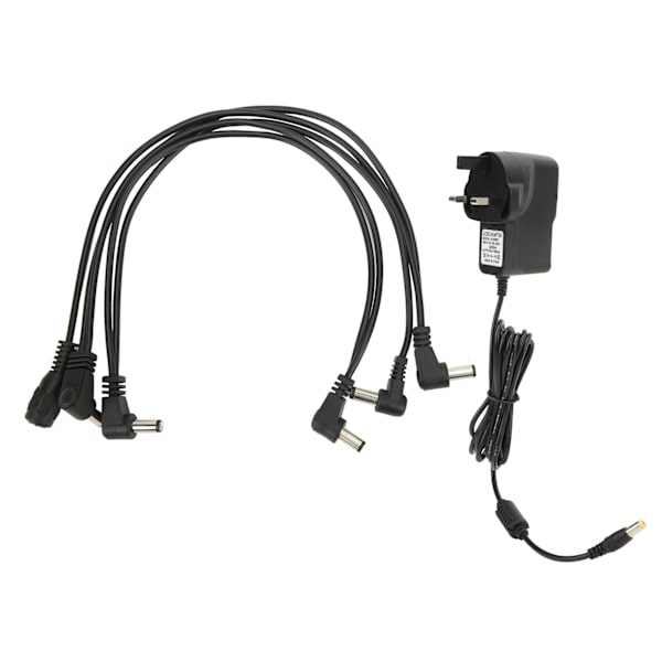 Strømadapter 9V Plast Gitar Multieffekt 1 til 5 C2T Linje Industrielle Verktøy 850mA AC100‑240VUK Plugg