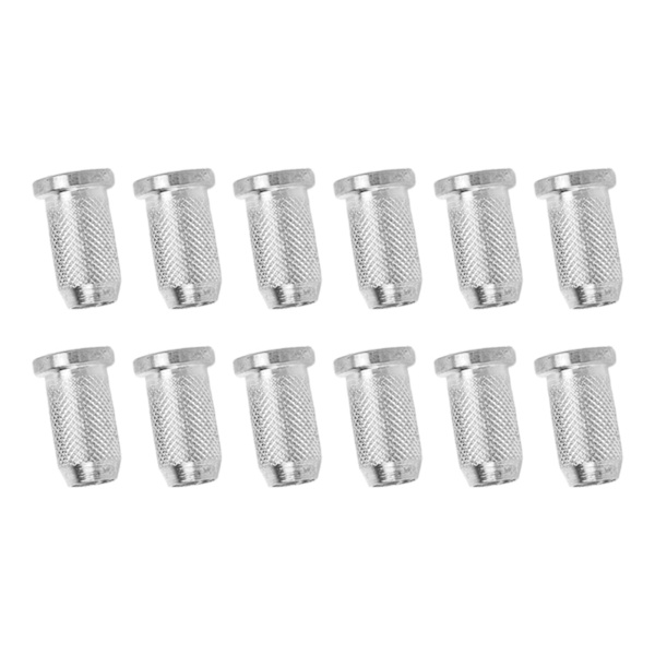 12 st gitarrsträng ferrules ersättning metall elektrisk gitarr sträng bussningar silver