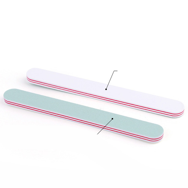 Dobbeltsidet neglekunst manicure pedicure værktøj negle slibning svamp filer buffer polerer