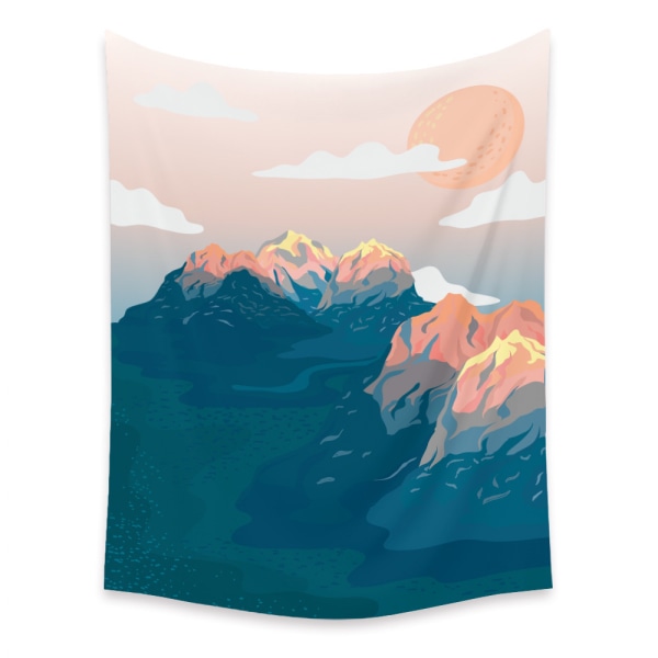 Wekity Mountains Gobeläng Estetisk konst Hembakgrund Tygdekor Presenttapet för vardagsrumsrumsdekoration (4, 39 X 59 tum)