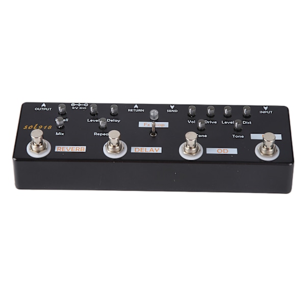 Gitarreffektpedal 5 Modus Reverb Delay Fx LOOP Verzerrung Overdrive Gitarren-Tuning-Zubehör