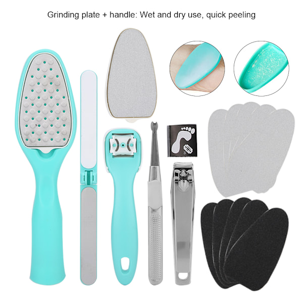 8 st multifunktionell manikyr pedikyr nagelklippare set nagelvård kit verktyg (8 st)