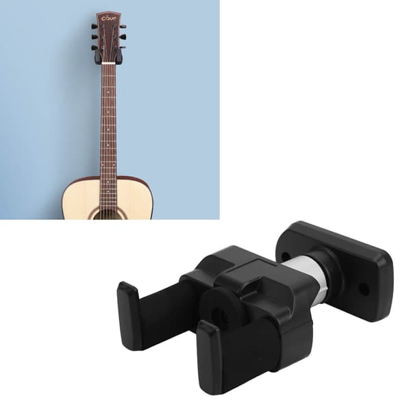 Gitarr Väggfäste Stativ ABS Metall Gitarrer Hängare Hållare för Ukulele 30° Rotationsskydd
