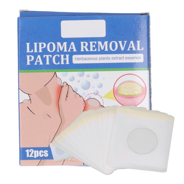 12 stk. Lipoma Relief Patch lindrende reducerer ømhed urte Lipoma fjernelse Pad til fedtknude