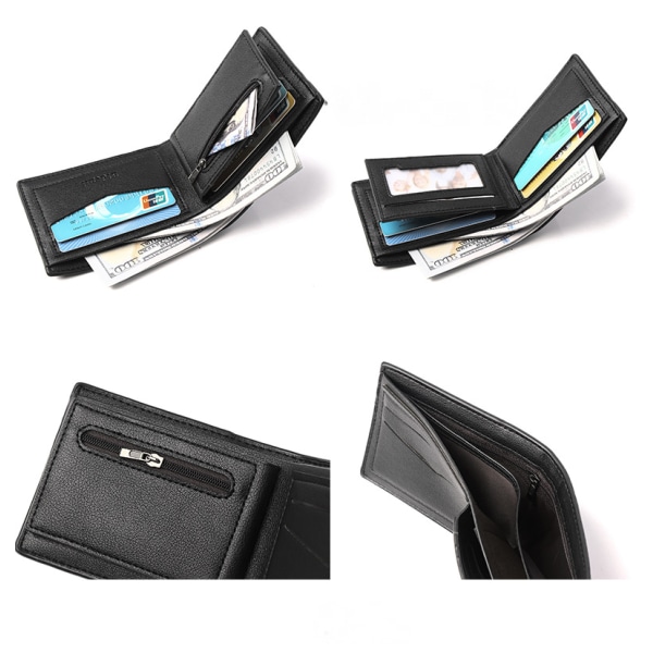 Minimalistisk herrplånbok, handgjord läderplånbok för män