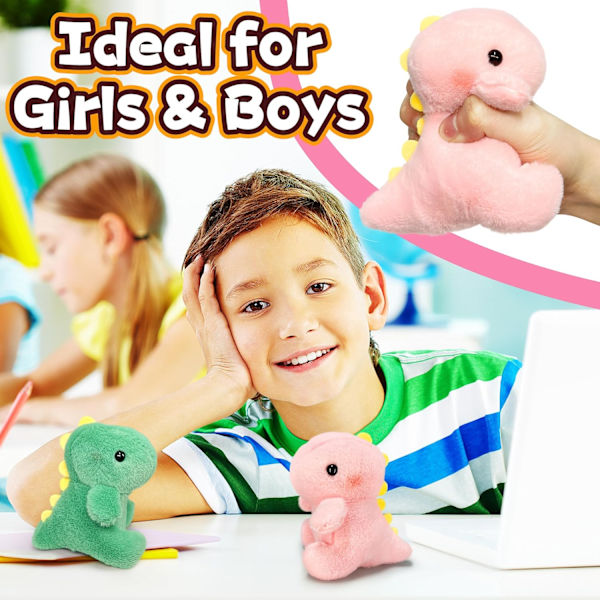 Dinosaur Plysjdyr, Kawaii Dino Plysj for Jenter og Gutter, Morsom Dinosaur Mini Plysj, Koselig Dyr Plysj, Søt Plus Pink
