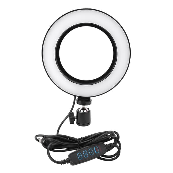 6 tommer USB LED Video Lys Dæmpbar Ringlampe til Fotografering Selfie Live Studio