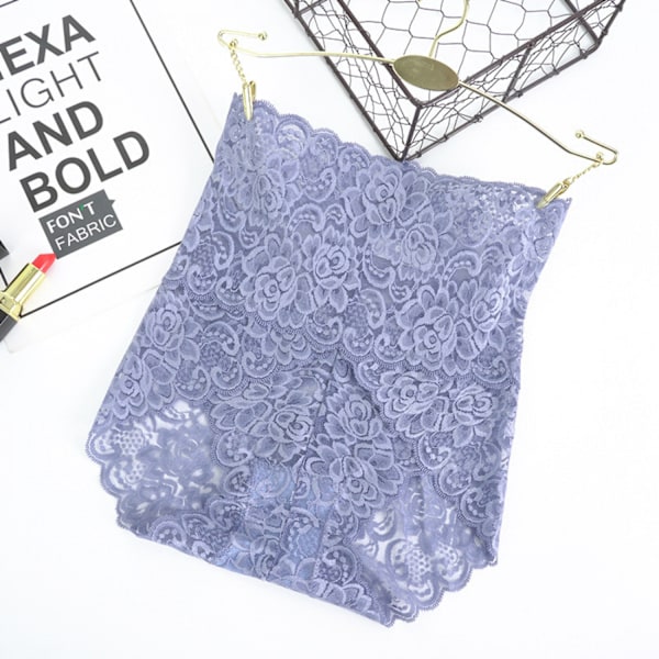 Womens Lace Underwear High Waist Panties Sexy Set 3-Pack, Blå, 3XL