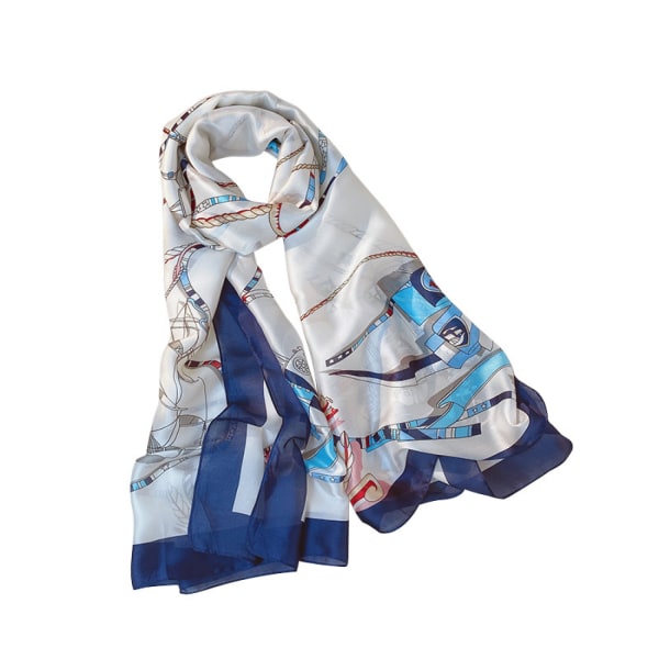 Scarfs for Women Lightweight Fashion Scarves Print Floral Pattern Scarf Shawl Wraps, Blue-13