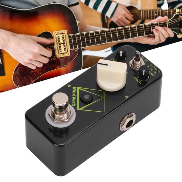 Modulation Reverb Pedal Elektrisk Guitar Single Block Effector 3 Modes Metal Shell DC9V