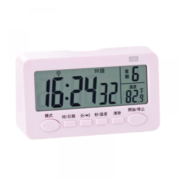 Digital Kök Timer, Stor LED-display, Hög Alarm, Intelligent Timer För Kök Och Multifunktionell Studentväckarklocka.(Rosa)