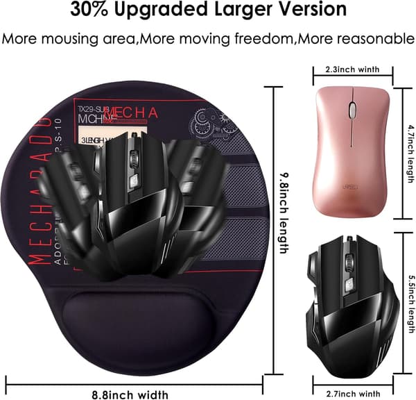 Ergonomisk Musematte med Håndleddstøtte, Søt Musematte med Håndleddstøtte, Komfortabel Musematte for Hjemmebruk, Spill, Datamaskiner og Bærbare Datamaskiner