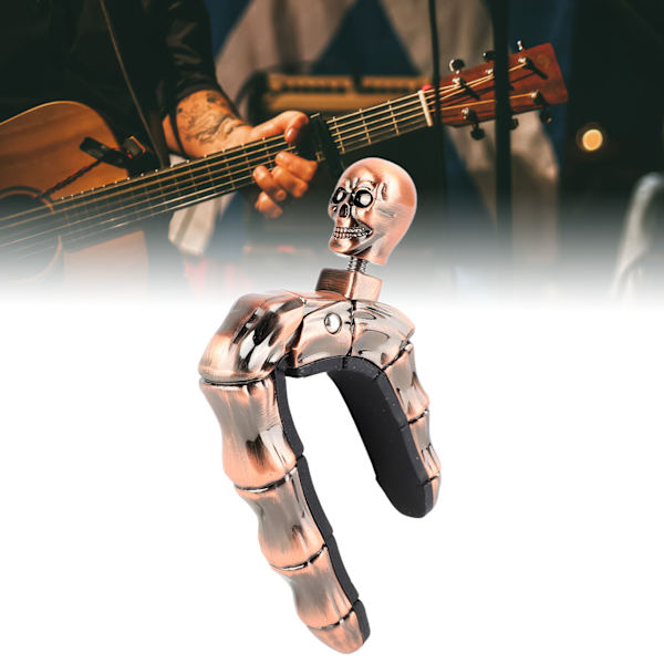 Akustisk gitarr capo dödskalle form snygg cool metall elektrisk klassisk gitarr capo för ukulele lila brons