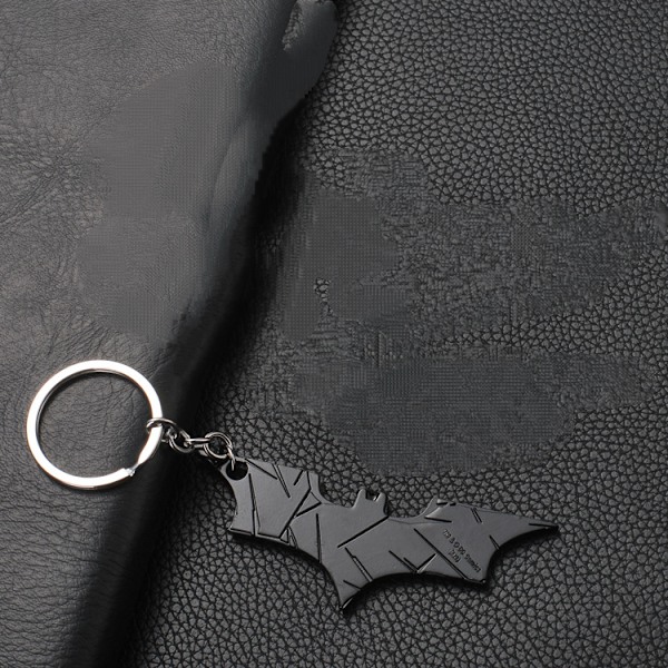 Svart Batman nøkkelring anheng gave Dark Knight nøkkelring Batdart nøkkelring