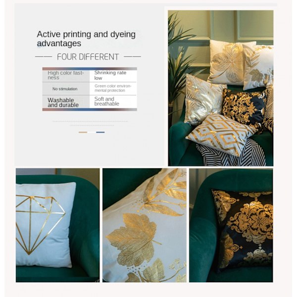 Abstrakt kunstverk putetrekk, galleri moderne dekorative pynteputer putetrekk for soverom sofa stue 18 x 18 tommer sett med 2