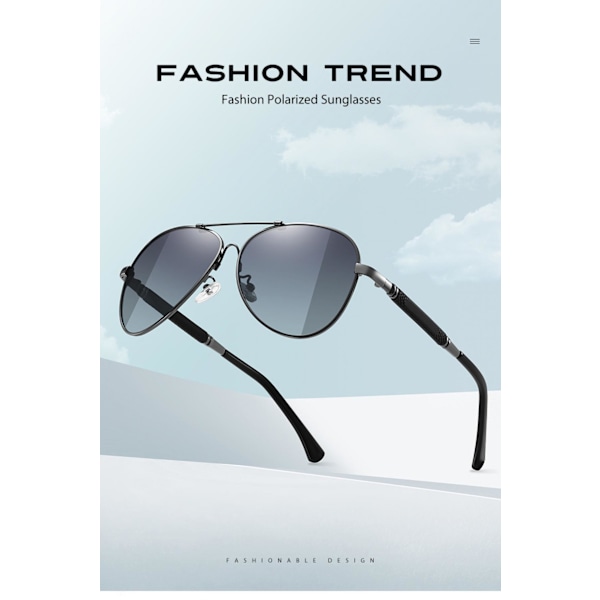 Polariserede Aviator Solbriller til Kvinder og Mænd, med 100% UV-beskyttelse, Brune Gradient Linser og Let Metalramme