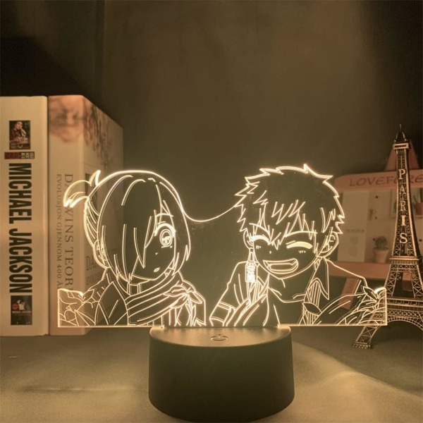 USB/batteridrevet 7/16 fargeskiftende 3D LED-nattlys Toilet-Bound Hanako-kun Anime Illusion Lamp Barnas soverombelysning Manga Ornament Gaver