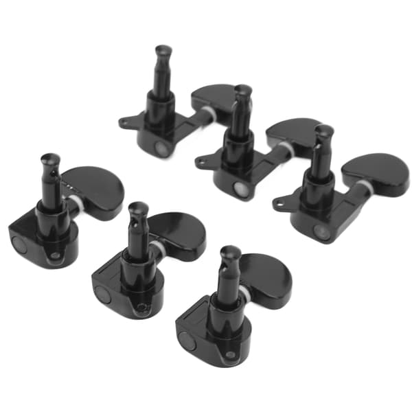 3R3L Guitar Locking Tuners Semicircle Head Heavy Duty Internal Gear Bevel Angle String Tuning Pegs Sort