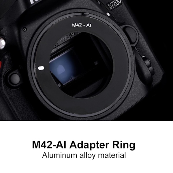 1 st robust adapterring i aluminiumlegering M42 för Nikon AI-fäste DSLR-kameror