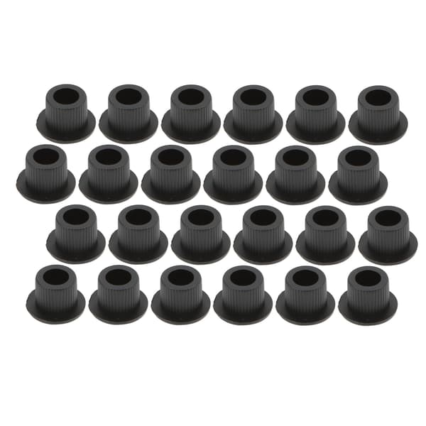 24 st gitarrsträngsknappar Ferrules 10 mm Högpresterande plastmaterial Halvstängt design Gitarrddelar Svart