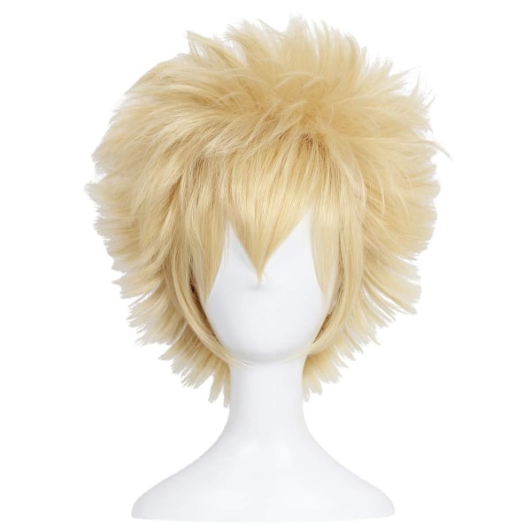 Kort Afro Fluffy Anime Cosplay Paryk ， Cosplay Paryk til Halloween(Blonde)