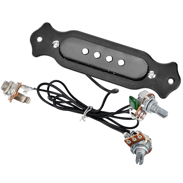 Elektrisk guitar pickup 4 streng guitar tilbehør musikinstrument pickup (sort)