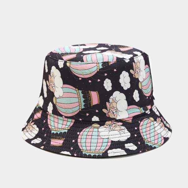 AVEKI Cute Bucket Hat Beach Fisherman Hats for Women, Reversible Double-Side-Wear