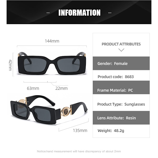 Fashion Solglasögon För Kvinnor Män Dubbel Brygga Retro Metall Ram UV-skydd