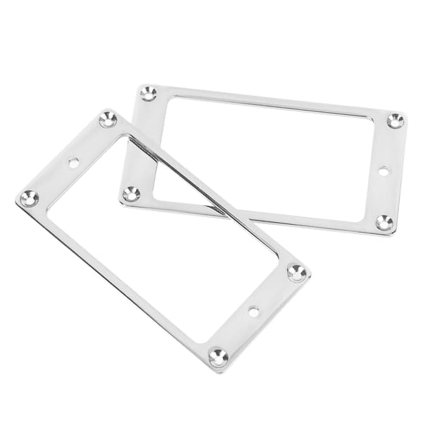 2 st elgitarr pickup-ram, ersättning för gitarr, metall humbucker pickup-monteringsring för dekoration, silver