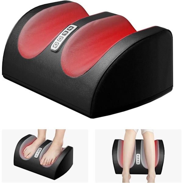 Shiatsu fotmassasjemaskin med varme, fot- og leggmassasjer med massasjerulle, dypvevsmassasjer for fotmassasje og legg