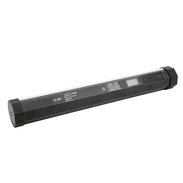 Manbily RGB LED-rörljus LS-260 RGB Full Color Video Handheld Light Wand Inbyggt batteri