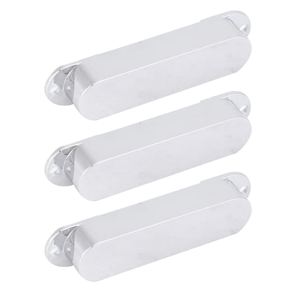 3 st Enkla Pickup-skydd ABS Silver Elektrisk Gitarr Musikinstrument Tillbehör