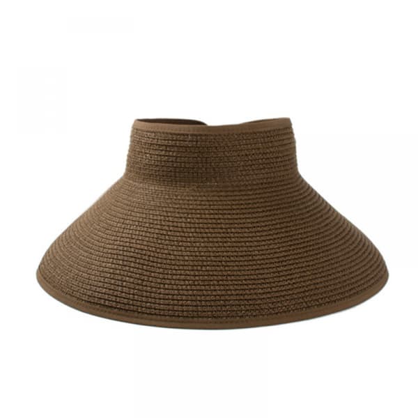 Dotpet Dame UPF 50+ Bred Brei Solhatt Sol Visor (kaffe)