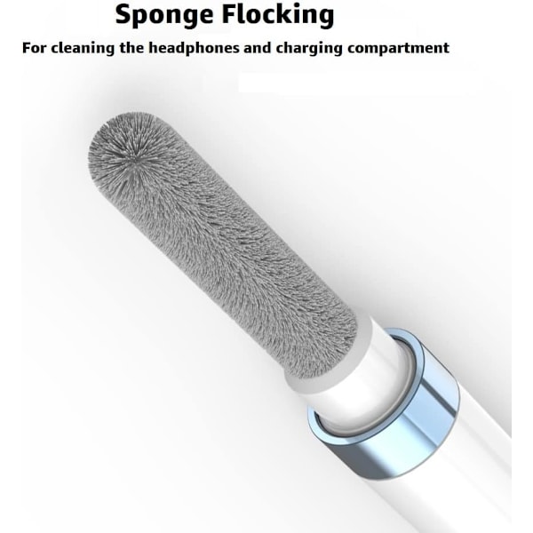 ECP4in1 for Airpod Cleaner Kit Utstyrt med en Flocked Sponge en Metal Pen Tip 2 High-Density Brush Easy Clean Hard-to-Touch Place Ea